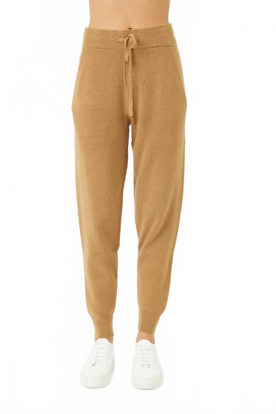 NEW STITCHES & STRIPES bailey casual joggers in camel